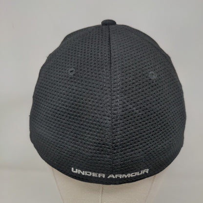 Under Armour Men's Fitted Hat Black Large/XL Embroidered Logo Mesh