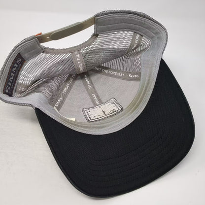 Simms Fishing Products Bozeman Montana Black Trucker Hat One Size Mesh Snapback