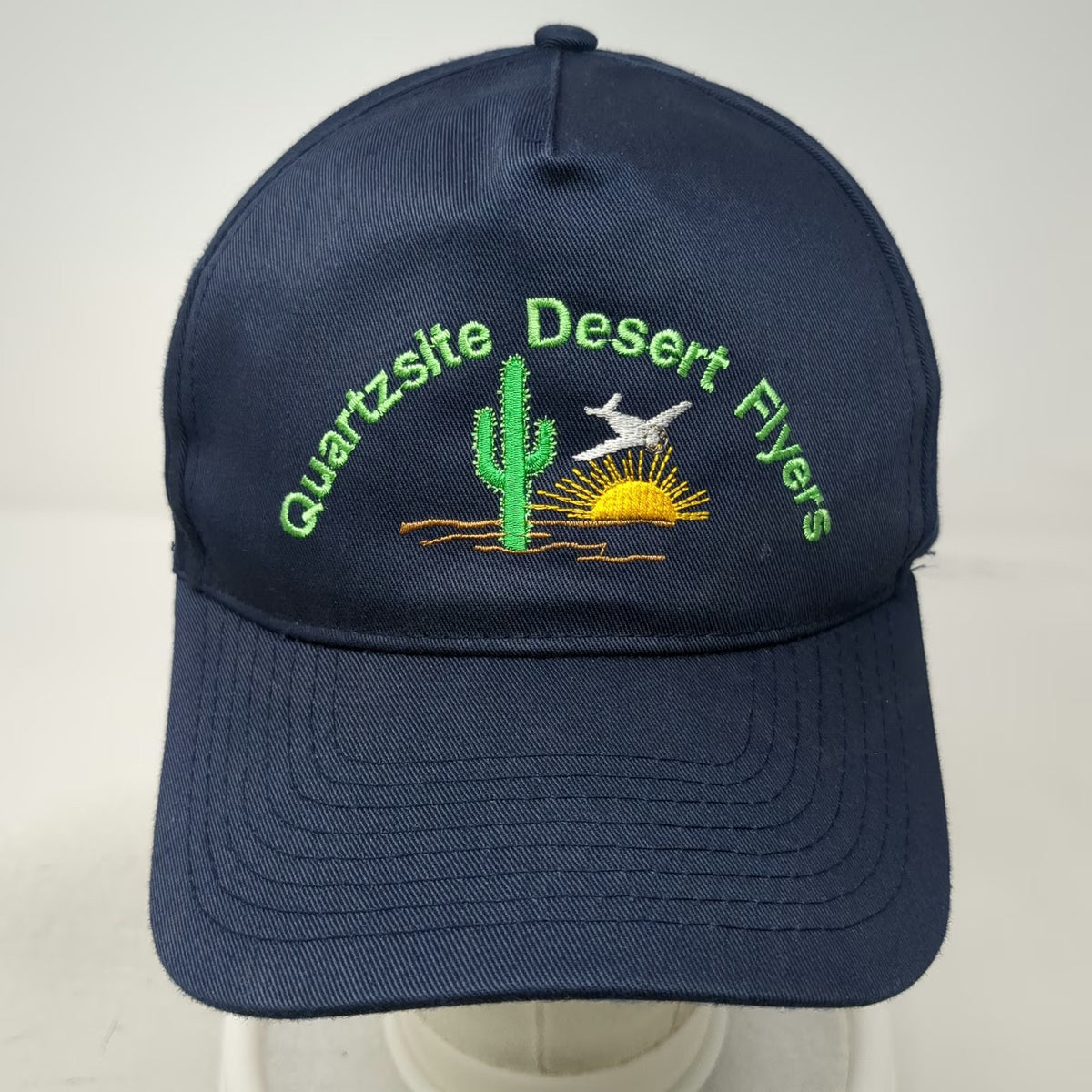 Nissun 5 Panel Blue One Size Hat Quartzsite Desert Flyers Cactus Sun Strapback