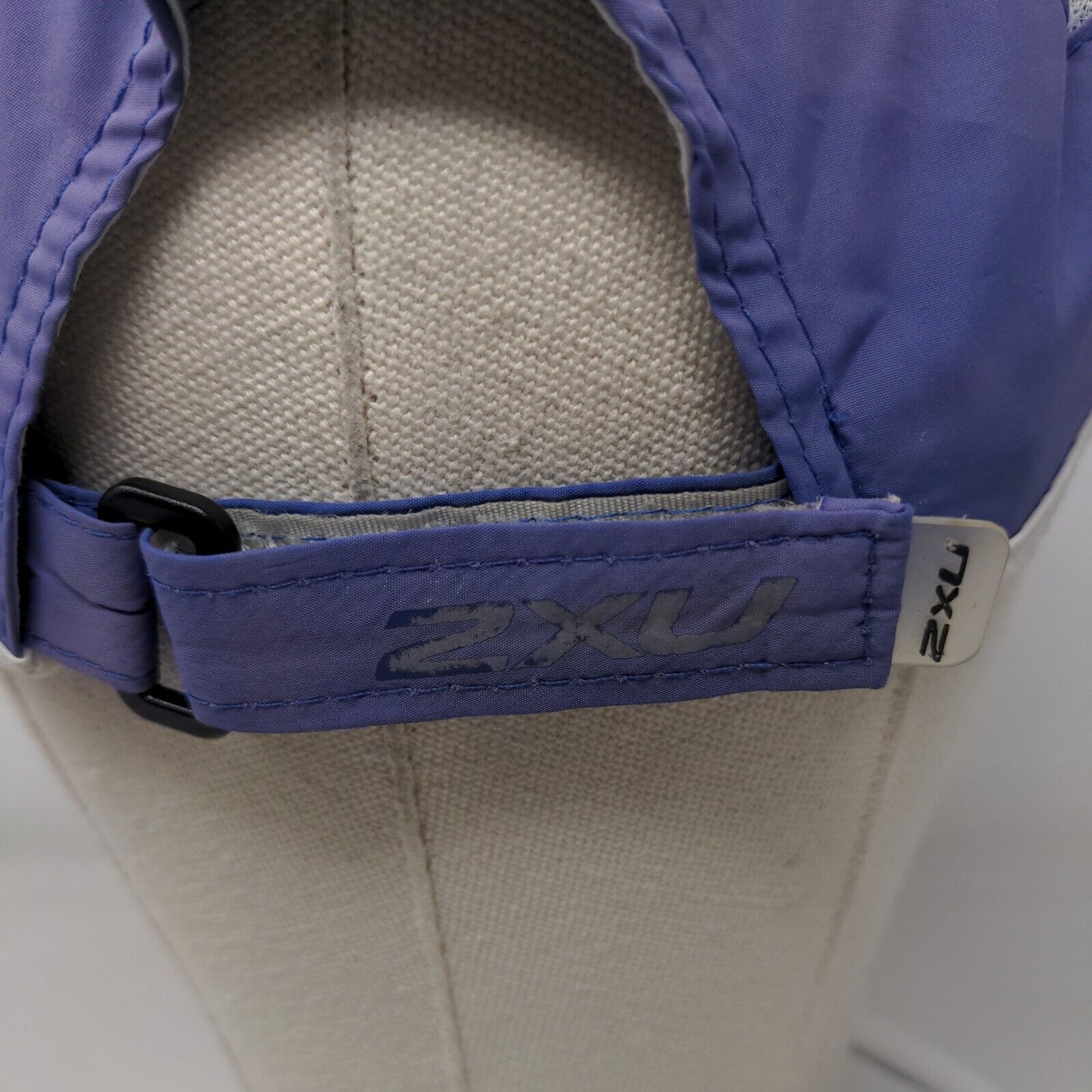 2XU Strapback Hat Blue One Size Adjustable Breathable Mesh Lightweight 6 Panel