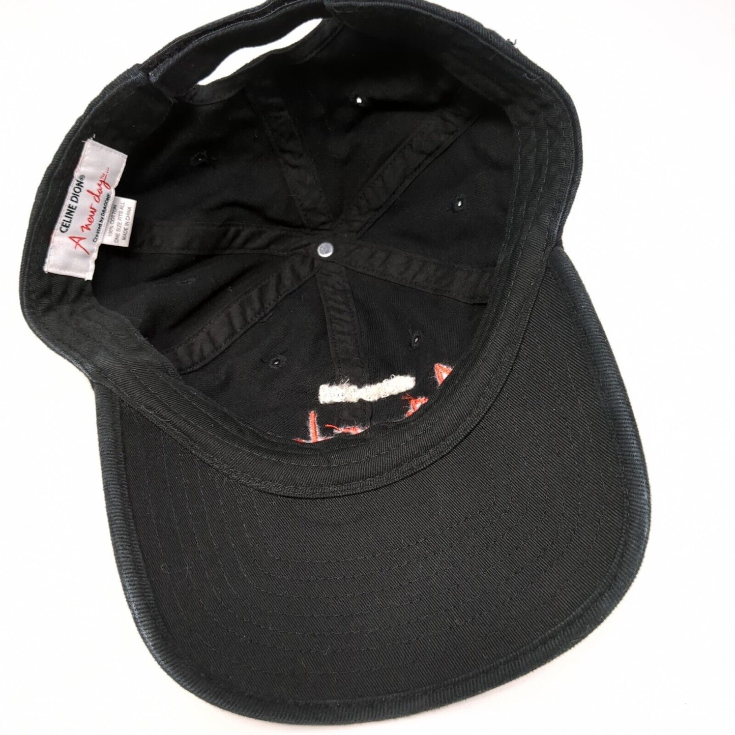 Celine Dion A New Day Strapback Hat Black One Size Adjustable Embroidered Cotton
