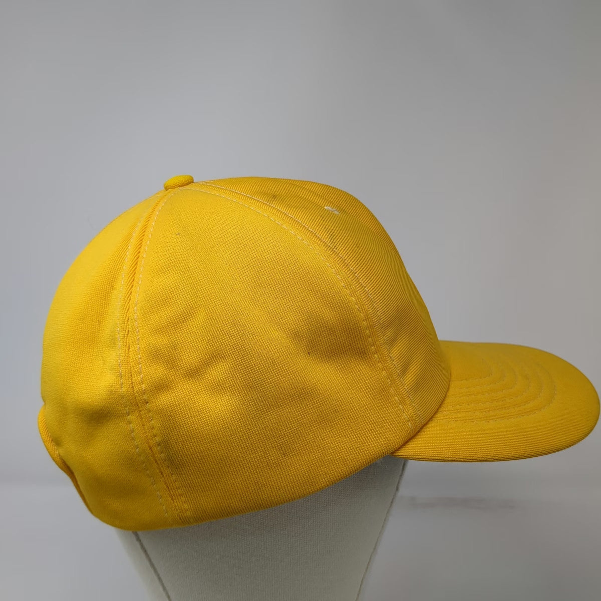 Trucker Hat Yellow Snapback Mesh Back Green Underbrim Solid Plain Blank Vintage