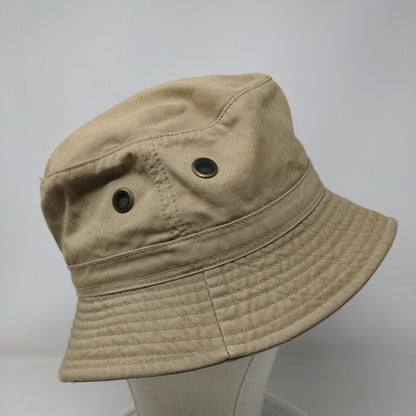 Haband Bucket Hat Tan Large Solid Blank Vent Holes Cotton Outdoor