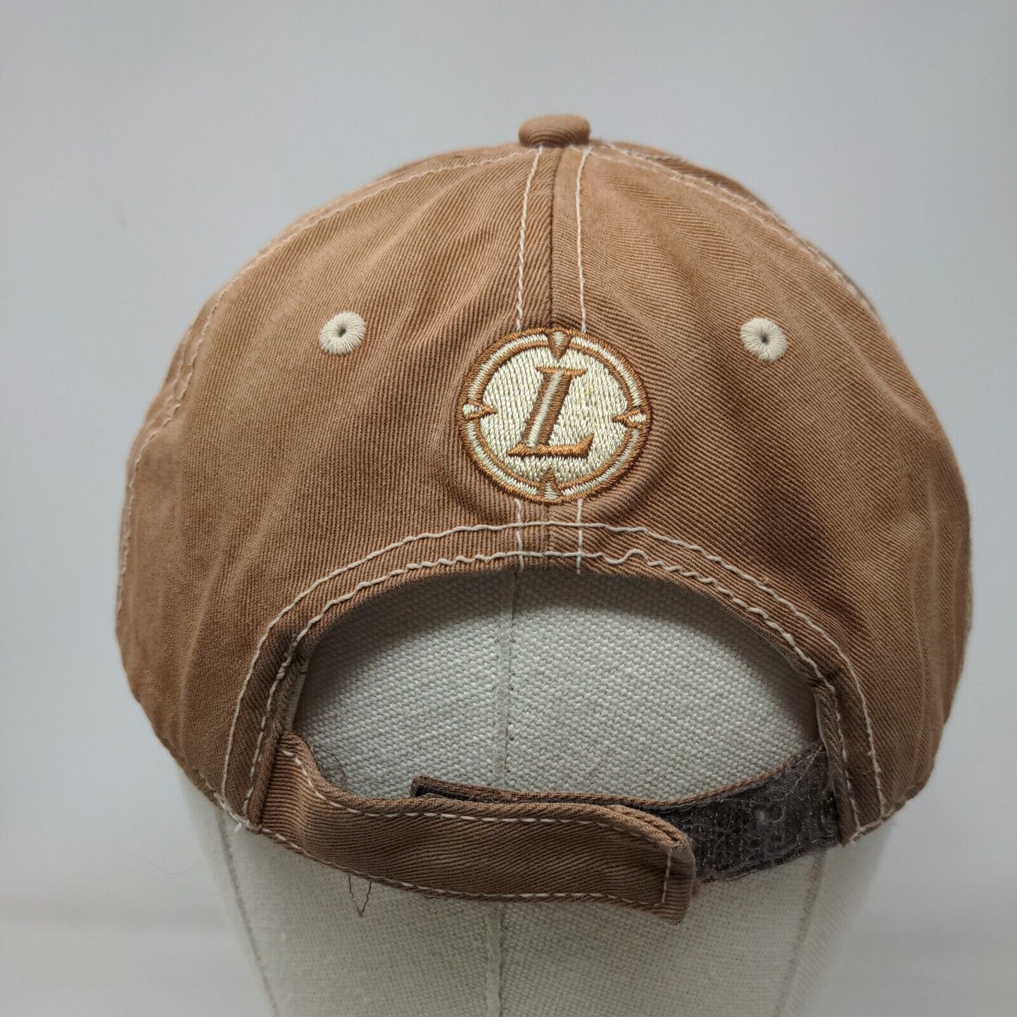 Leupold Est. 1907 Strapback Hat Brown Tan OSFA Embroidered Adjustable Strap