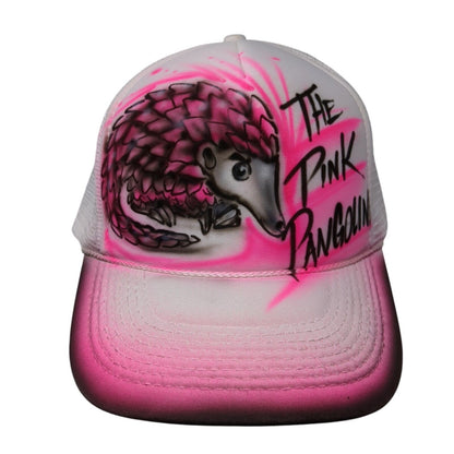 The Pink Pangolin Snapback Trucker Hat Multicolor OS Adjustable Mesh Back Rope