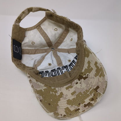 Air Force Slideback Hat Camouflage One Size Adjustable Embroidered Distressed