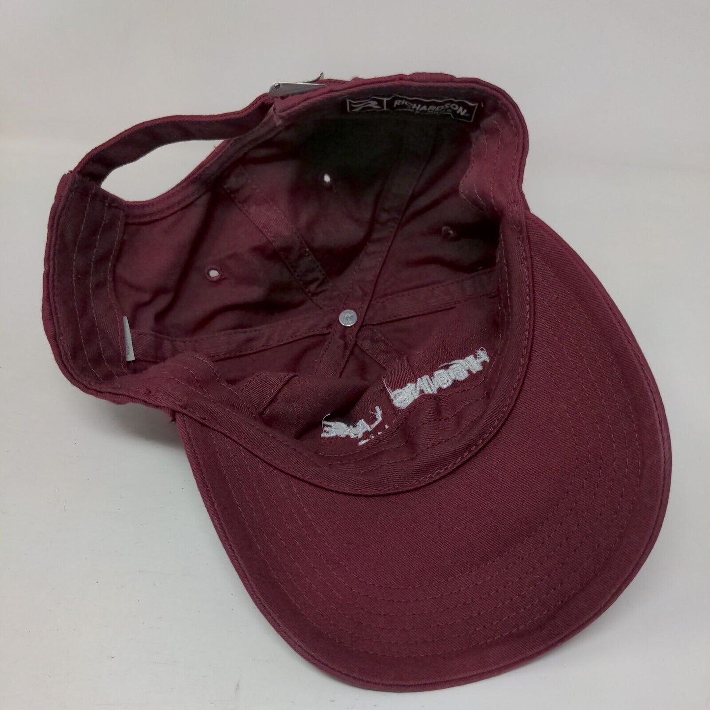 Higgins Lake Boat Club Slideback Hat Red M/L Embroidered Richardson