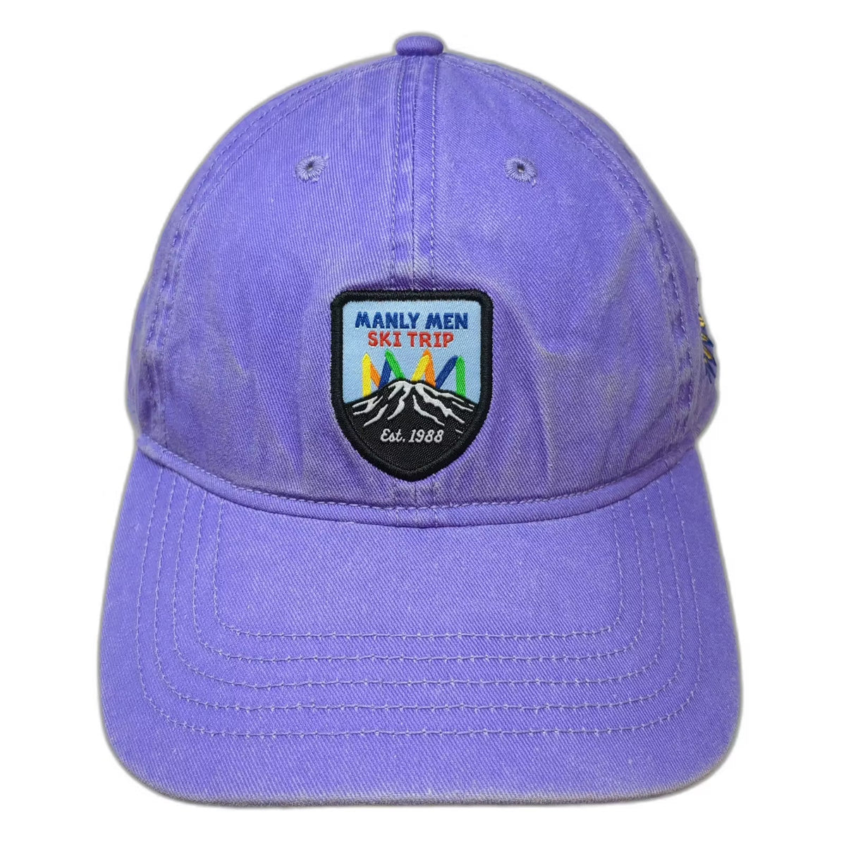 Manly Men Ski Trip Sun Valley Purple Baseball Cap One Size Adjustable Hat