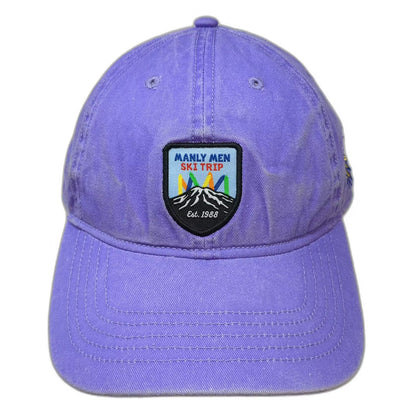 Manly Men Ski Trip Sun Valley Purple Baseball Cap One Size Adjustable Hat