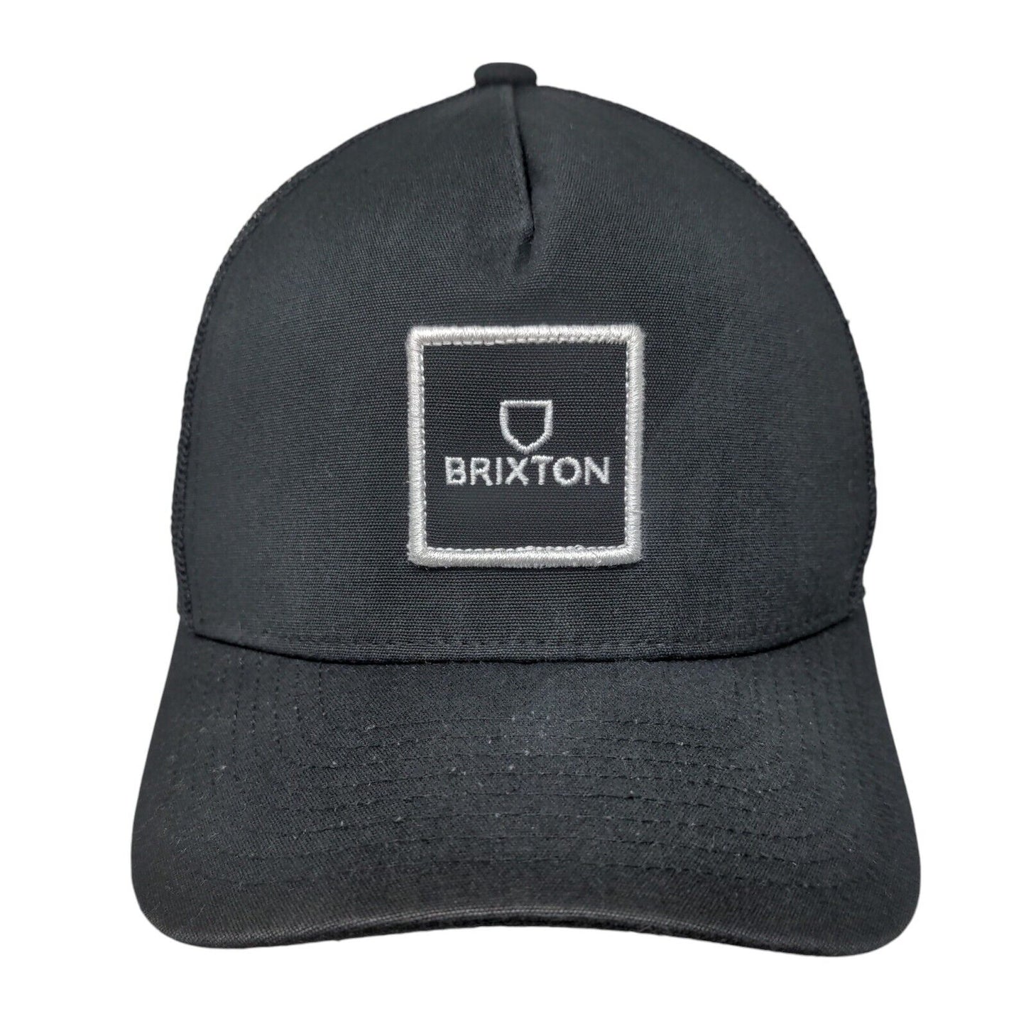 Brixton Snapback Mesh Back Trucker Hat Black One Size Solid Adjustable