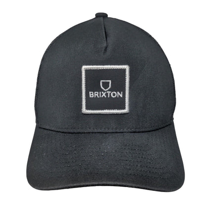 Brixton Snapback Mesh Back Trucker Hat Black One Size Solid Adjustable