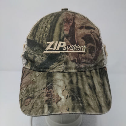 Zip System Strapback Mesh Back Trucker Hat Camo OSFA Mesh Back AdvanTech