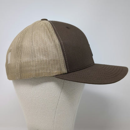 Yupoong Brown Trucker Hat One Size Coastline Equipment Mesh Back Snapback Patch
