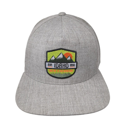 Idaho Est. 1890 Take Me To The Mountains Snapback Hat Gray OS Classics Yupoong