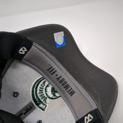 Spartans Fitted Hat Gray One Size Memory Fit Stretch Embroidered Logo