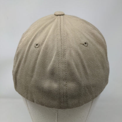 Lids Fitted Hat Tan Small-Medium Solid 6 Panel Vent Holes Blank Flexfit