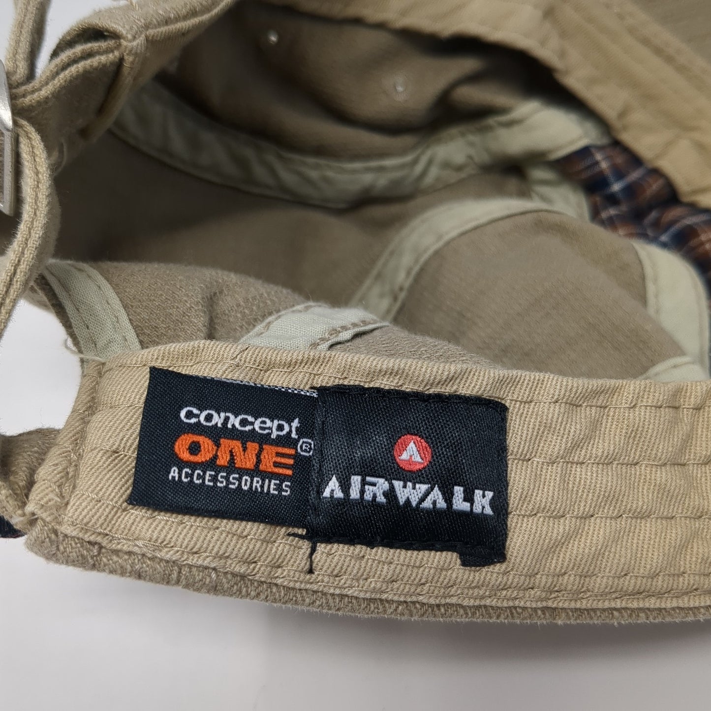 Air Walk Slideback 5 Panel Cap Brown One Size Adjustable Embroidered Concept One
