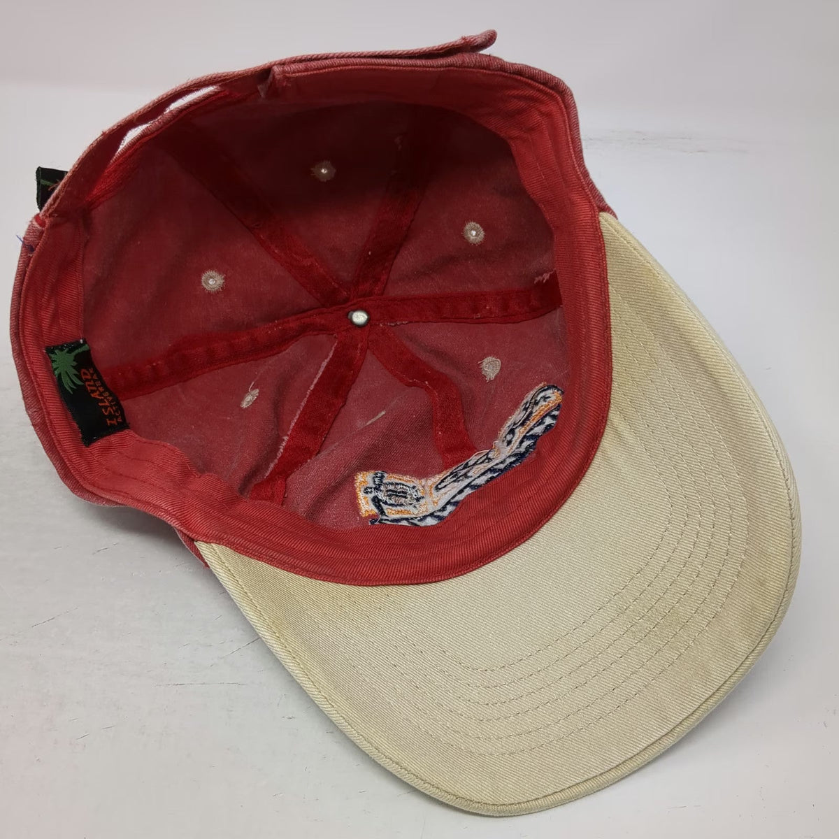 Island Activewear Baseball Cap Red One Size Hat St. Maarten Fish Turtle Lizard