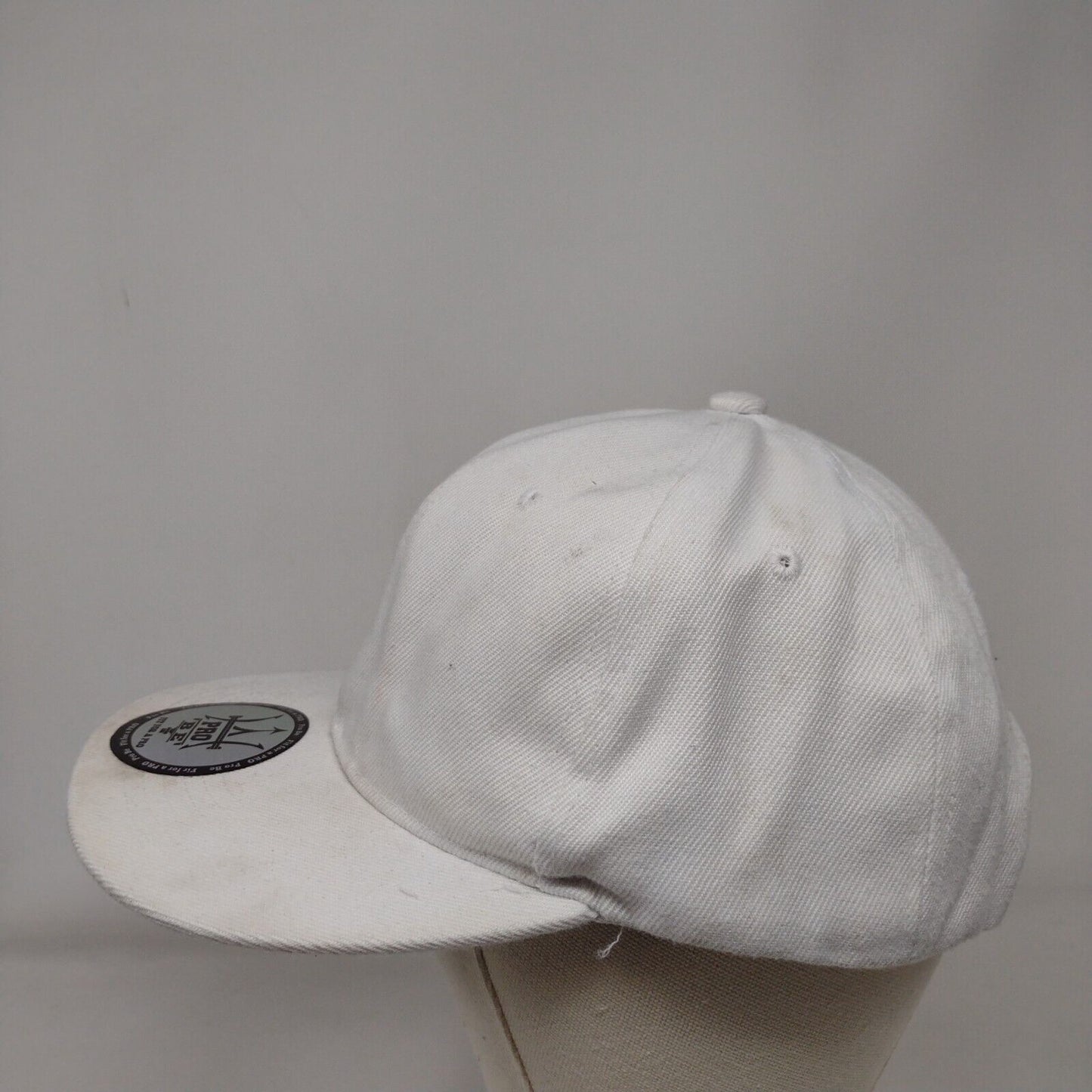 Pro Be Fit For A Pro Snapback Hat White OSFA Adjustable Vented Holes Blank