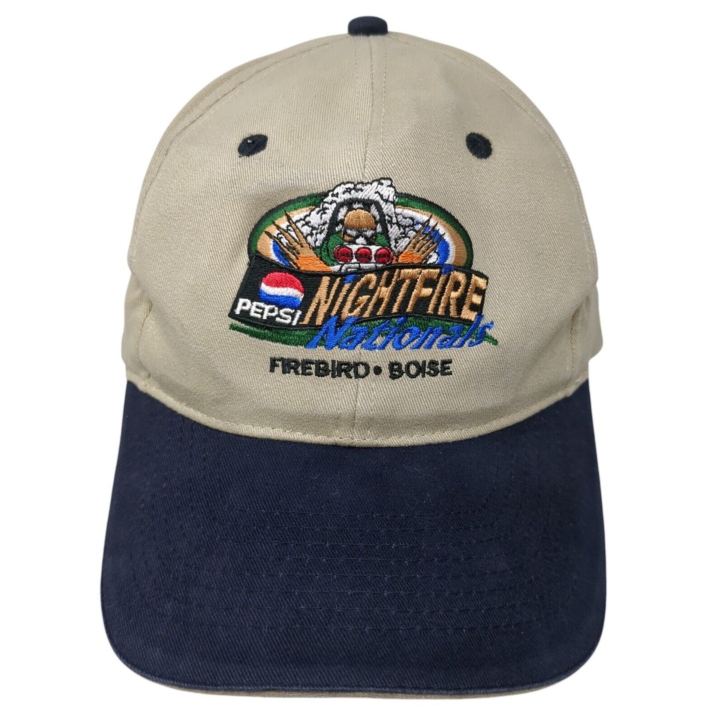 Pepsi Nightfire Nationals Firebird Boise Strapback Hat Tan OS Adjustable Otto