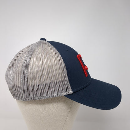 Cap America Snapback Trucker Hat Blue One Size Adjustable Embroidered Mesh Back