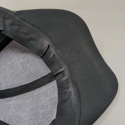 Unbranded Strapback Hat Black One Size Solid Blank Adjustable 6 Panel