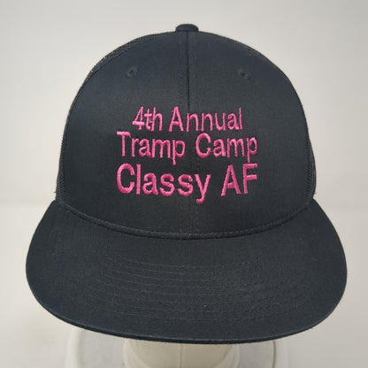 4th Annual Tramp Camp Classy AF Snapback Trucker Hat Black OS Pacific Headwear