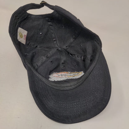 Cozumel Mexico Shark Slideback Hat Black One Size Embroidered 6 Panel