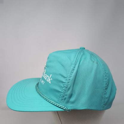 1st Valley Bank Seeley Lake MT Adult Snapback Hat Greenish-Blue OSFA Rope