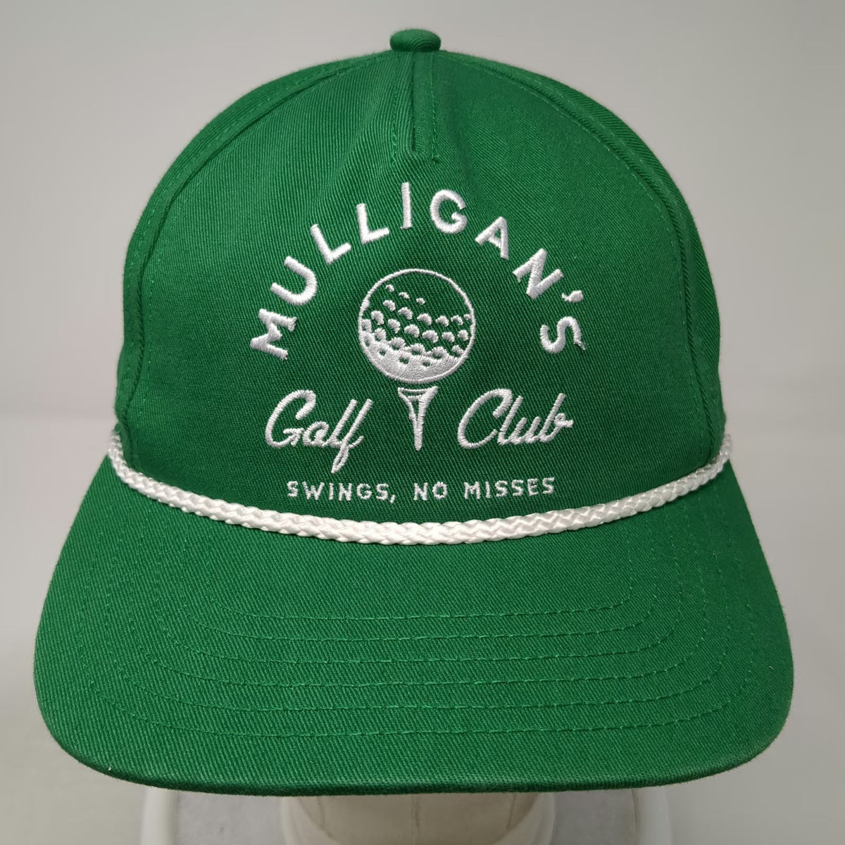 Mighty Fine 5 Panel Green One Size Mulligan's Golf Club Rope Snapback Hat Cotton