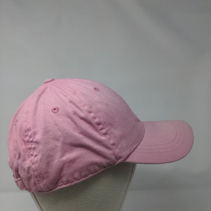 Unbranded Slideback Hat Pink OSFM Adjustable Vented Holes 6 Panel Blank