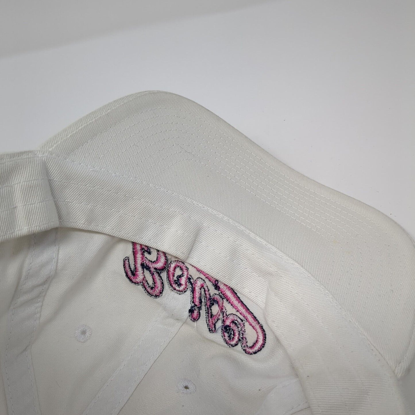 Boise Slideback Hat White One Size Adjustable Embroidered 6 Panel Perrin Cotton