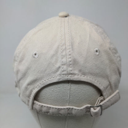 District Men's Slideback Hat Tan Adjustable Embroidered N Logo 100% Cotton