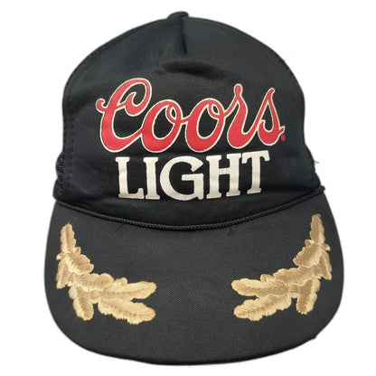 Designer Pro Coors Light Trucker Hat Black Vintage Scrambled Eggs Mesh Back