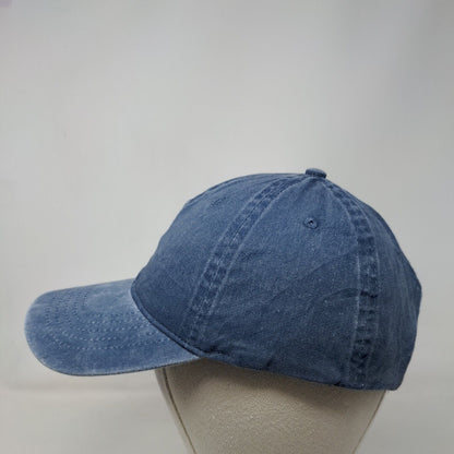 Infinity Strapback Hat Blue OSFM Adjustable Solid 6 Panel Blank