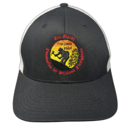 Flexfit Baseball Cap Black One Size Mesh Eric Marsh Foundation Firefighters Hat