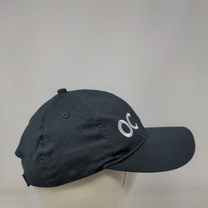 OC Strapback Hat Black One Size Adjustable Embroidered 6 Panel Port & Company