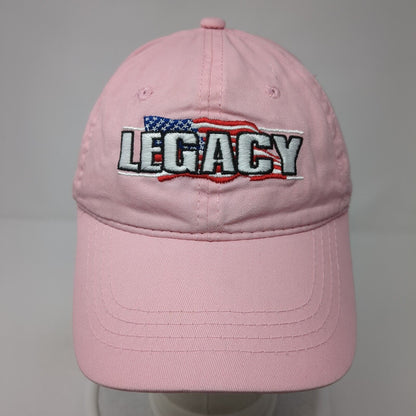 Legacy American Flag Strapback Hat Pink One Size Adjustable Headliner