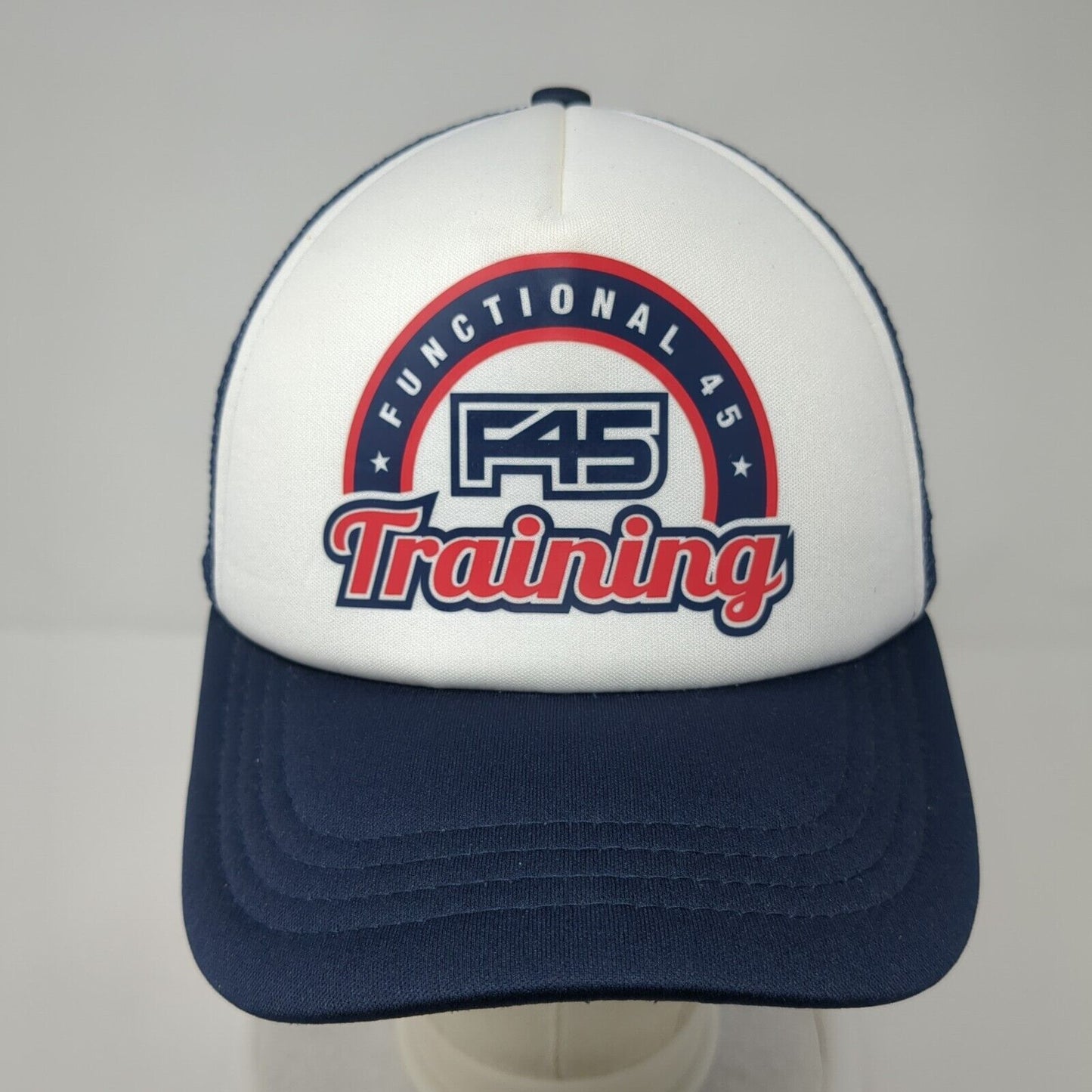 Functional 45 Training Snapback Trucker Hat Blue One Size Adjustable Mesh Back