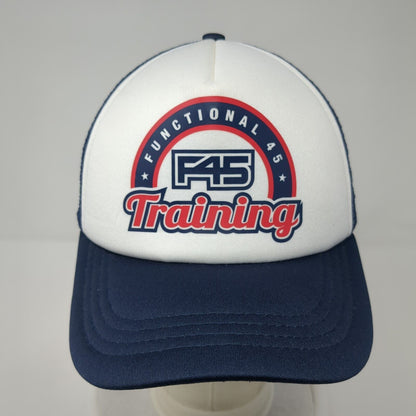 Functional 45 Training Snapback Trucker Hat Blue One Size Adjustable Mesh Back