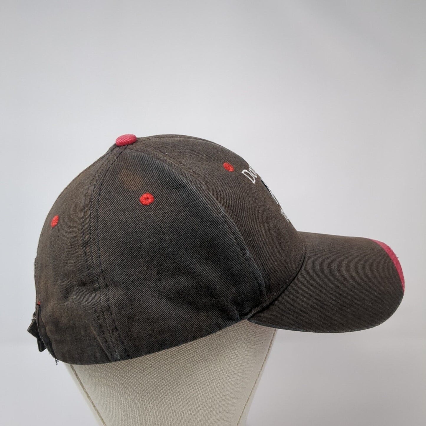 Double K Testing Strapback Hat Black One Size Adjustable Embroidered 6 Panel