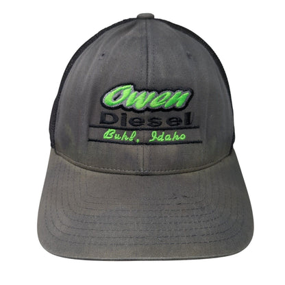 Owen Diesel Buhl Idaho Fitted Trucker Hat Gray L/XL Mesh Back Richardson