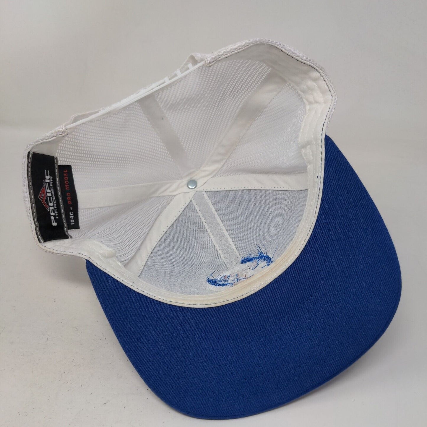 Pacific Headwear Men's Snapback Hat Blue Embroidered Texas Rangers Logo