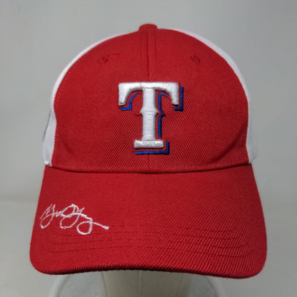 Coca Cola Mens Strapback Hat Multicolor Size OSFM Texas Rangers Embroidered Logo