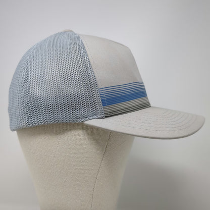 TravisMathew Golf Baseball Cap Gray XL Mesh Flexfit Horizontal Stripes Hat