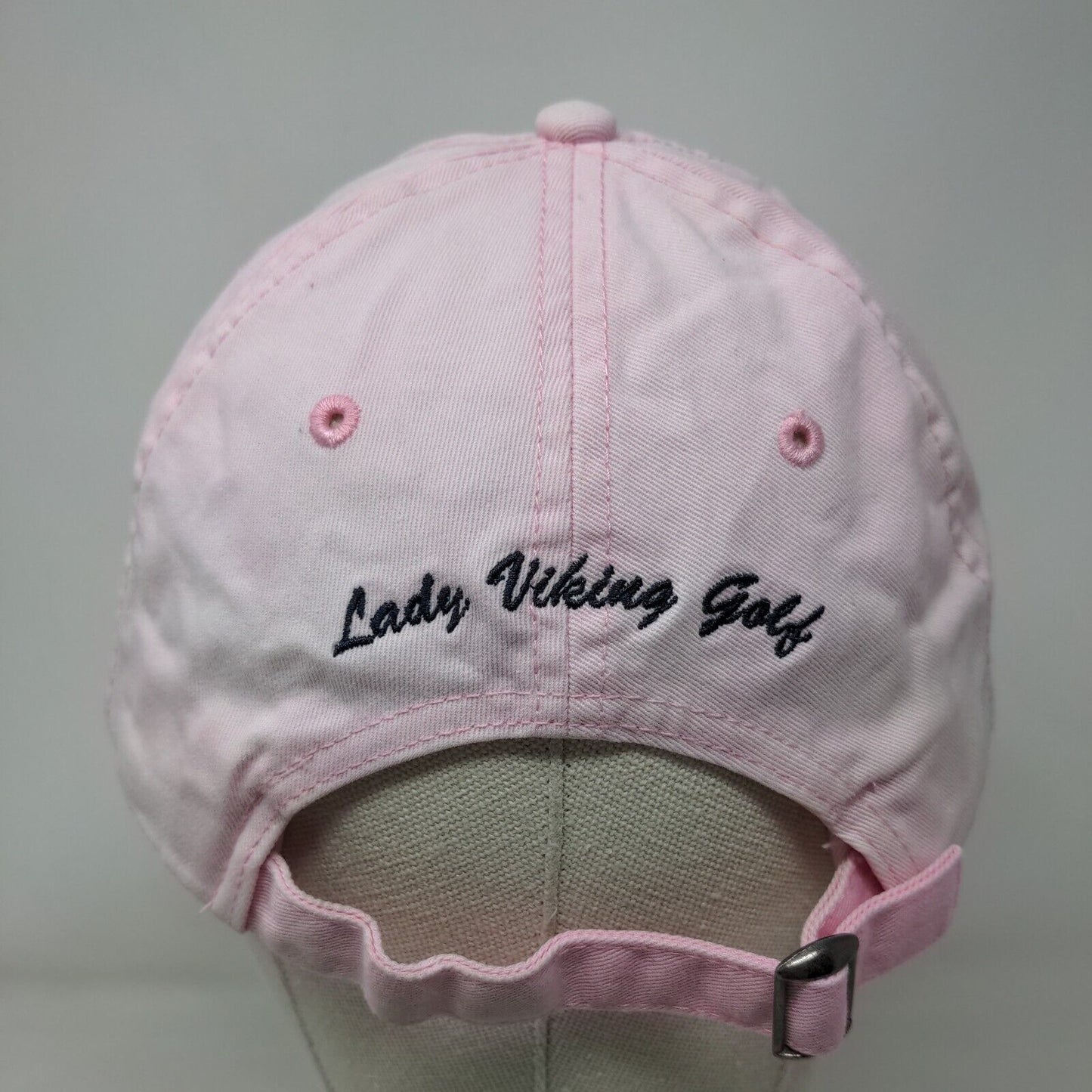 Titleist Lady Viking Golf Slideback Hat Pink One Size Embroidered Distressed
