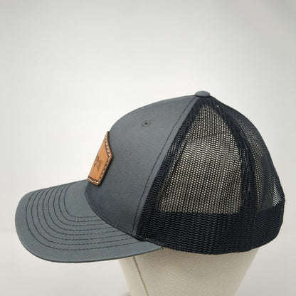 Trout Snapback Trucker Hat Gray One Size Adjustable Mesh Back Richardson