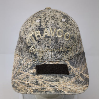 Travco Construction Strapback Hat Camo One Size Adjustable Hunting