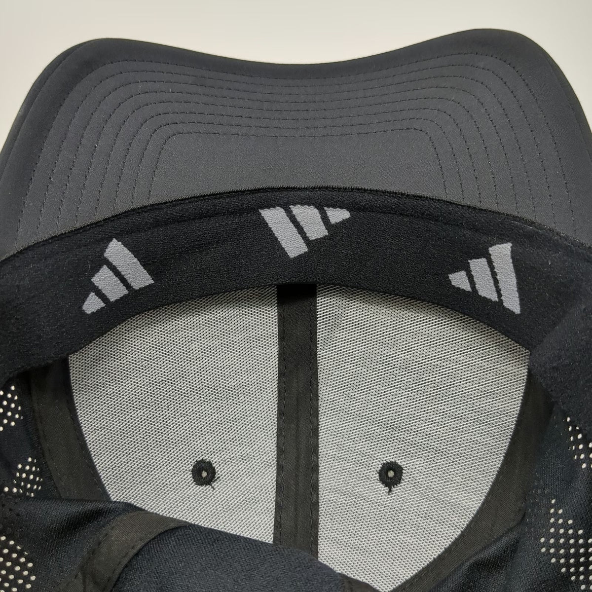 Adidas Baseball Cap Black XL AEROREADY Perforated Stretch Fit 3-Bar Logo Hat