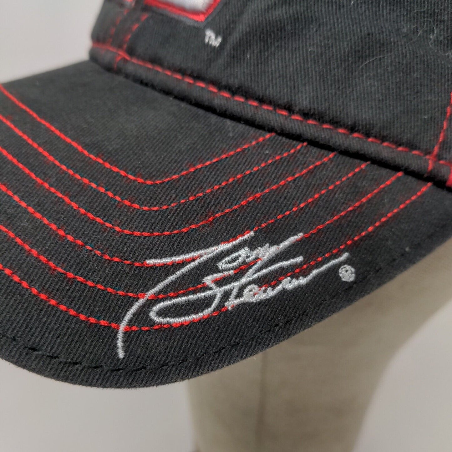 Chase Authentics Boy's Strapback Hat Red Black Embroidered Tony Stewart #14